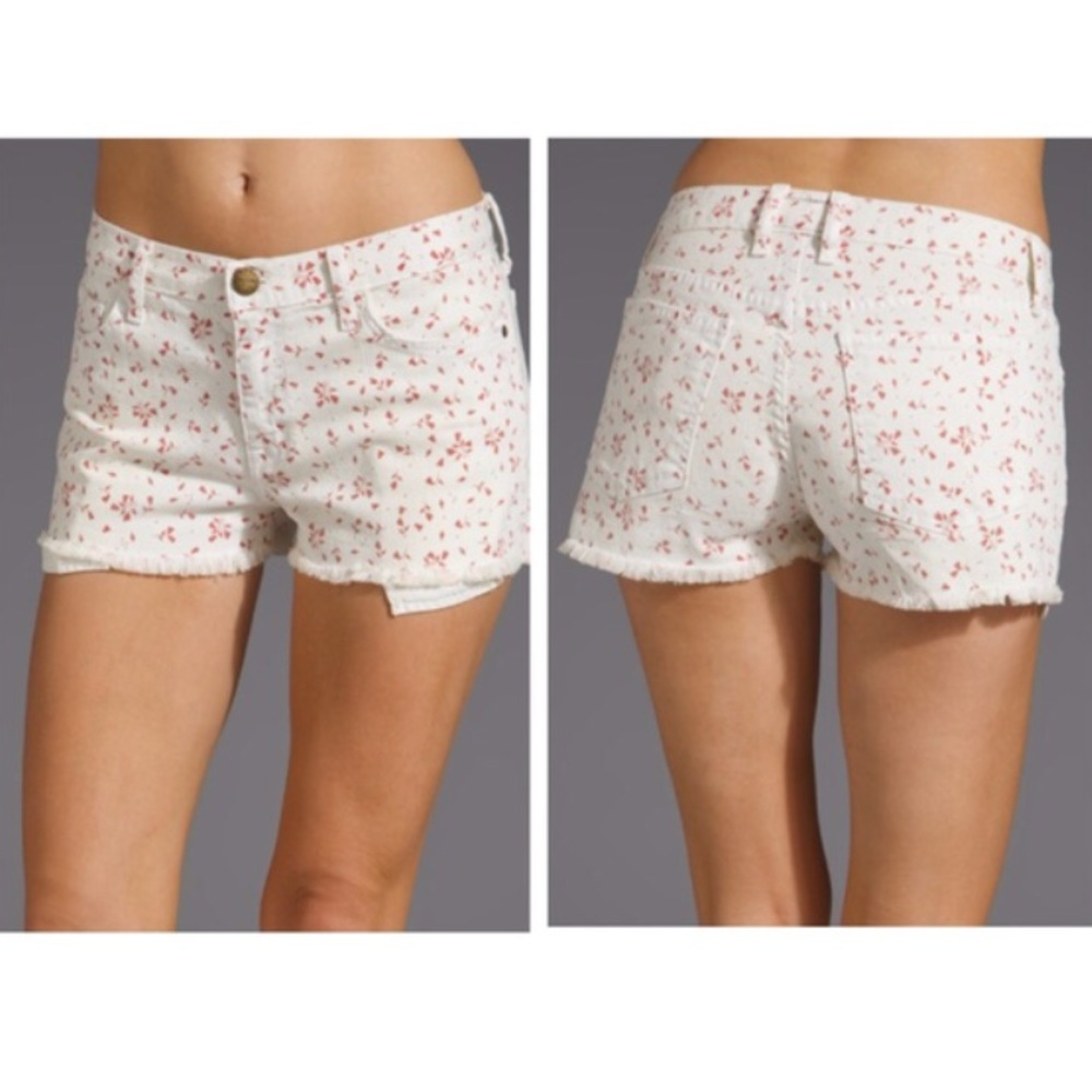 Current Elliott Floral Boyfriend Shorts